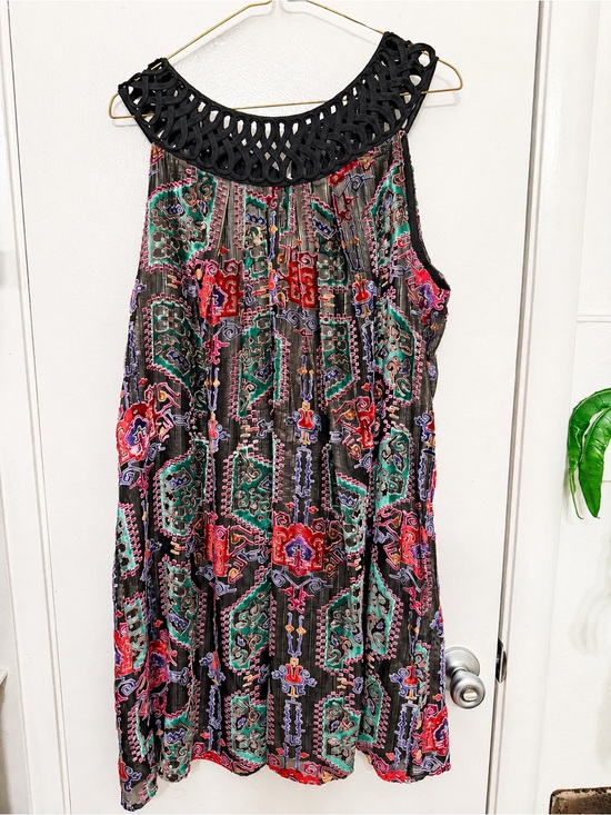 Moulinette Soeurs Dresses & Skirts - Moulinette Soeurs Anthropologie Boho Swing Mini Dress Cutout Neckline Large